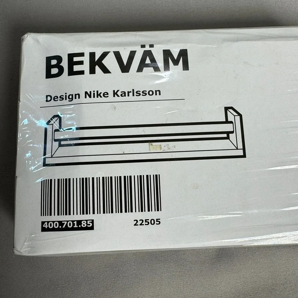 IKEA BEKVAM Spice Rack Solid Wood Wall Mounted Storage Shelf 400.701.85 NEW